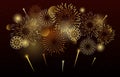 Colorful Brightly Beautiful Fireworks Abstract Background Vector Illustration Royalty Free Stock Photo