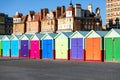 Colorful Brighton beach huts Royalty Free Stock Photo