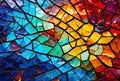 a colorful broken glass mosaic