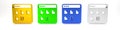 Colorful Browser files icon isolated on white background. Minimalism concept. 3D render illustration
