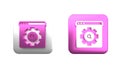 Colorful Browser setting icon isolated on white background. Adjusting, service, maintenance, repair, fixing. Square