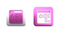 Colorful Browser setting icon isolated on white background. Adjusting, service, maintenance, repair, fixing. Square