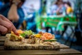 Colorful Bruschetta plate