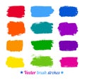 Colorful brush strokes Royalty Free Stock Photo