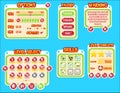 Colorful Bubble Game GUI Set Royalty Free Stock Photo
