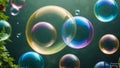 Colorful bubble generate by ai Royalty Free Stock Photo