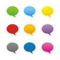 Colorful bubble text stickers Royalty Free Stock Photo