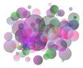 Colorful bubbles background. Abstract light circle flow