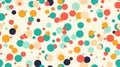 Colorful bubbles on beige background