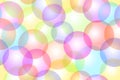 Colorful bubbles bokeh background