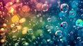 colorful bubbles water drops background Royalty Free Stock Photo
