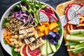 Colorful buddha bowl