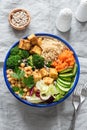 Colorful buddha bowl, healthy vegetarian salad