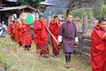 Monks Beat Drums and Play Horns in Bhutan`s Yak Festival