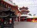 The Colorful Buddhist temple, with typical curved roofs, Kuala Lumpur, Malaysia