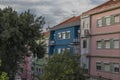 Colorful building in amadora city, portugal