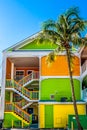 Colorful building at a beach town