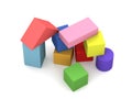 Colorful building blocks, 3D illustration