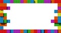 Colorful building blocks frame. Building bricks. Building blocks background Royalty Free Stock Photo