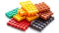 Colorful building blocks in various shades Royalty Free Stock Photo