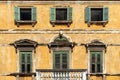 Colorful building facades in Italy