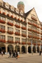 Colorful building in the old town. Munich. Germany