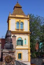 Colorful building with Zsolnay ceramic Pecs Hungary Royalty Free Stock Photo