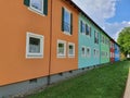 Colorful buildings of all beautiful colors Royalty Free Stock Photo