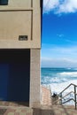 Colorful buildings and atlantic ocean in a spanish town Punto Brava, Tenerife, Canary islands, Spain.