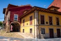 Colorful buildings in Aviles old town, Aviles, Asturias, Spain Royalty Free Stock Photo