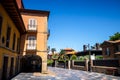 Colorful buildings in Aviles old town, Aviles, Asturias, Spain Royalty Free Stock Photo