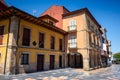 Colorful buildings in Aviles old town, Asturias, Spain Royalty Free Stock Photo