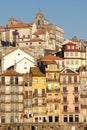 Colorful buildings with balconies. Porto. Portugal Royalty Free Stock Photo