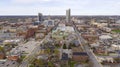 Long Flat Urban City Syline in Fort Wayne Indiana