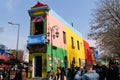 Colorful buildings at La Boca, Caminito, in Buenos Aires, which is a popular tourist attraction