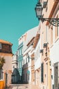 Colorful Buildings On Narrow Street In Cascais City, Portugal Royalty Free Stock Photo