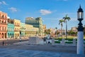 Colorful buildings next to the Capitol in downtown Havana