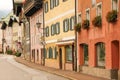 Colorful buildings in the old town. Berchtesgaden.Germany