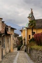 colorful buildings in the old town center of Orta San Giulio