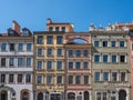 Colorful buildings at Old Town Market Place - Warsaw, Poland Royalty Free Stock Photo