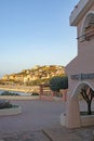 Colorful buildings in the port in Porto Cervo Sardinia Italy Royalty Free Stock Photo