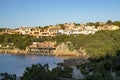 Colorful buildings in the port in Porto Cervo Sardinia Italy Royalty Free Stock Photo