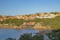 Colorful buildings in the port in Porto Cervo Sardinia Italy Royalty Free Stock Photo