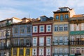 Colorful buildings in Porto, Portugal. Typical portuguese houses. Porto landmark. Multicolored exterior of buildings. Royalty Free Stock Photo