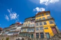 Colorful buildings in Ribeira, the old town of Porto, Portugal Royalty Free Stock Photo