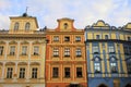 Colorful buildings with traditional architecture, Old Town, Prague Royalty Free Stock Photo