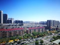 Colorful buildings under the sun in Changchun Royalty Free Stock Photo