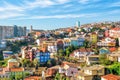 Colorful buildings of Valparaiso, Chile