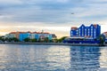 Colorful Buildings in Willemstad downtown, Curacao, Netherlands Antilles, a small Caribbean island - travel destination for