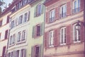 Colorful buildings with windows and shutters in Strasbourg France Royalty Free Stock Photo